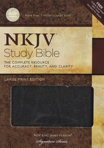 Nkjv Study Bible Large Print Bonded Leather Black Large Print