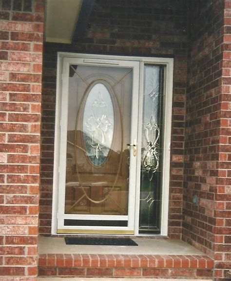Decorative Glass Storm Doors Enhancing The Look Of Your Home Glass