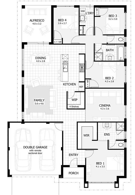 4 Bedroom Single Story Modern House Plans Perhaps The Following Data
