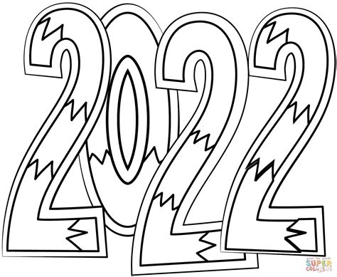 2022 Doodle Coloring Page Free Printable Coloring Pages
