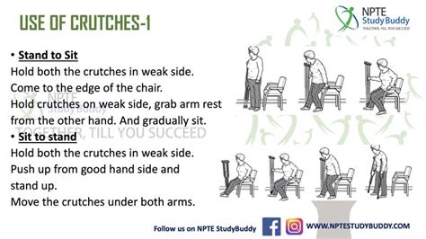 Instructions For Using The Use Of Crutches 1 Stand To Sit Hold The