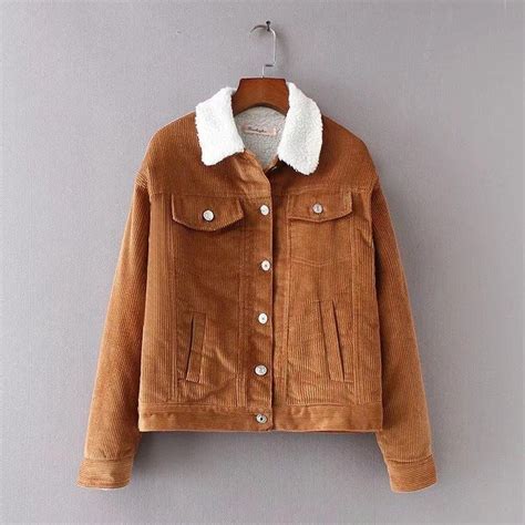 Warm Caramel Colored Corduroy Jacket Coats Jackets Women Cool