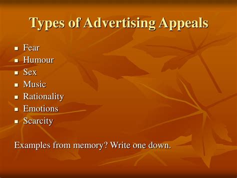 Ppt Advertising Design Theoretical Frameworks And Types Of Appeal
