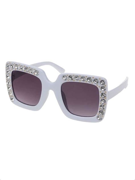 Classical Style Shipping Revolution Overseas Fulfillment Girls Rhinestone Rimmed Sunglasses