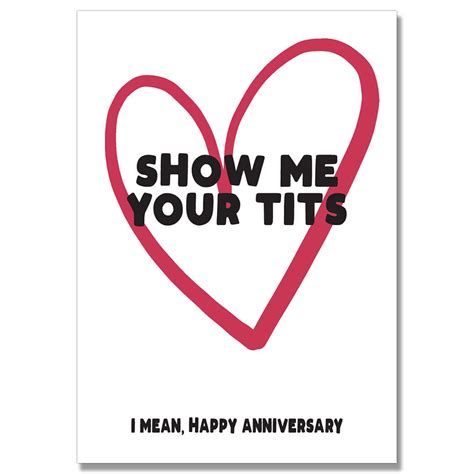 Show Me Your Tits Anniversary Card