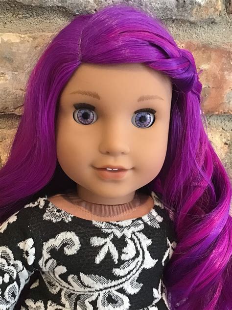 Violet Ooak Custom American Girl Doll Purple Magenta Hair Etsy
