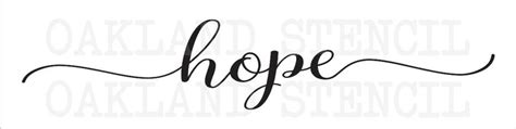 Hope Stencil For Painting Wood Signs Reusable Inspirational Etsy
