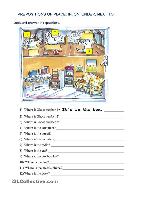 Prepositions Of Place Part 3 Worksheet Free Esl Printable