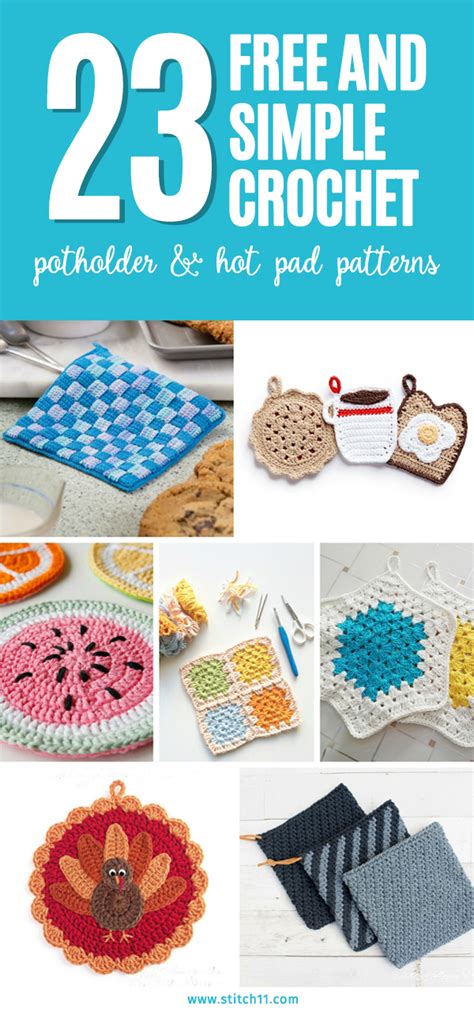 23 free and simple crochet potholder and hot pad patterns crochet potholder patterns crochet