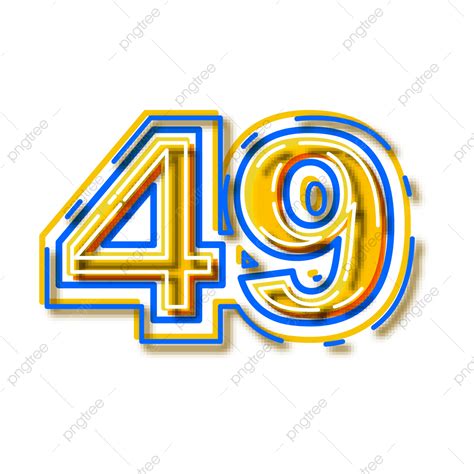 Number 49 Clipart Hd Png Vector Font Alphabet Number 49 Number