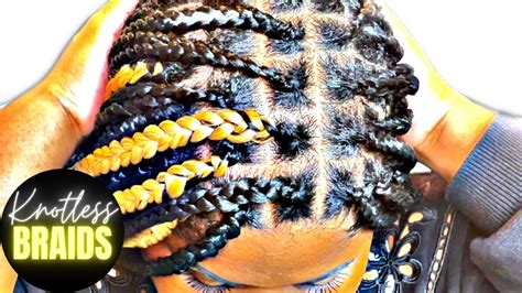 how to do knotless box braids on yourself tutorial youtube