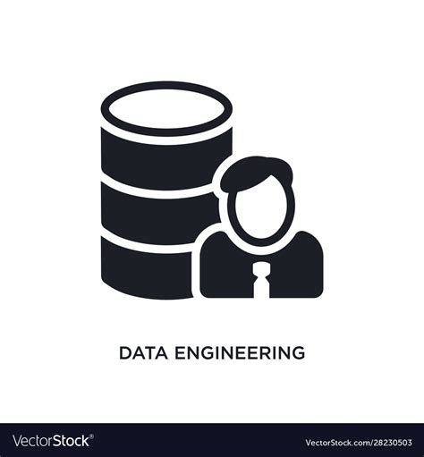 Data Engineering Isolated Icon Simple Element Vector Image