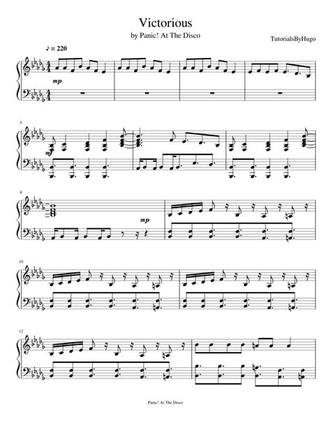 Victorious Sheet Music For Piano Solo