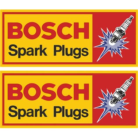 2x Bosch Spark Plugs Stickers Decals Decalshouse