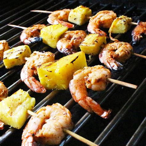 Caribbean Shrimp Kabobs Grilled Shrimp Pineapple Skewers