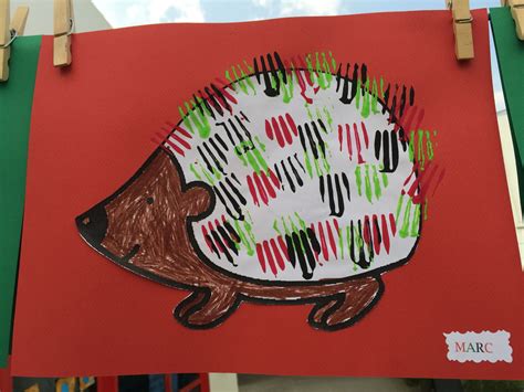 UAE national day- Brandt's hedgehog. Spines made with fork ...