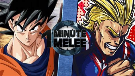 Goku Vs All Might One Minute Melee Fanon Wiki Fandom