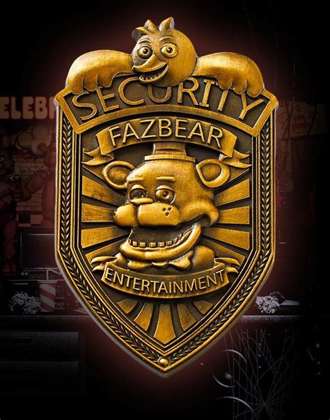 Five Nights At Freddys Fazbear Security Badge Pin Bronze 26 Fnaf