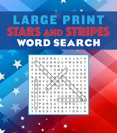 Large Print Stars And Stripes Word Search Book By Editors Of Thunder