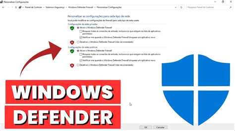 Como Ativar E Desativar O Windows Defender Youtube