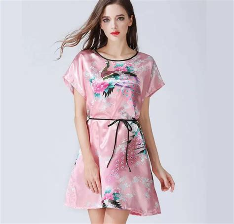 14 Colors Summer Sexy Silk Nightgown Sleepshirts Women Short Sleeves Sleepwear Lounge Casual