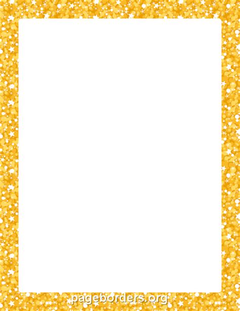Gold Glitter Border Clip Art Page Border And Vector