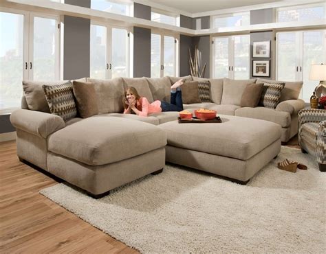 Baccarat 3 Pc Sectional Product No Throughout Wide Seat Sectional Sofas 