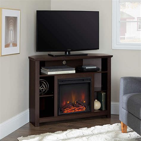 Simple Interior Corner Electric Fireplace Heater And Tv
