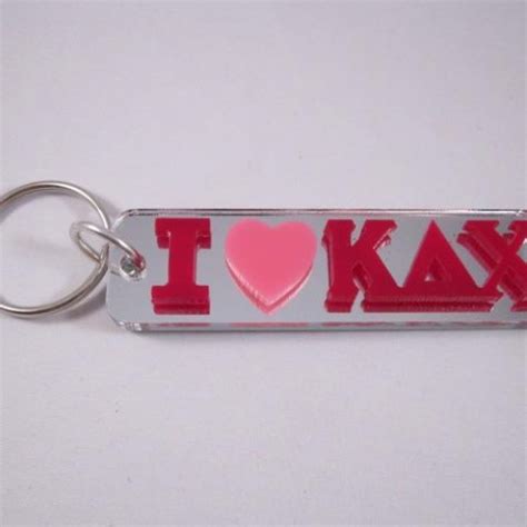 Kappa Delta Chi I Heart Mirror Bar Keychain