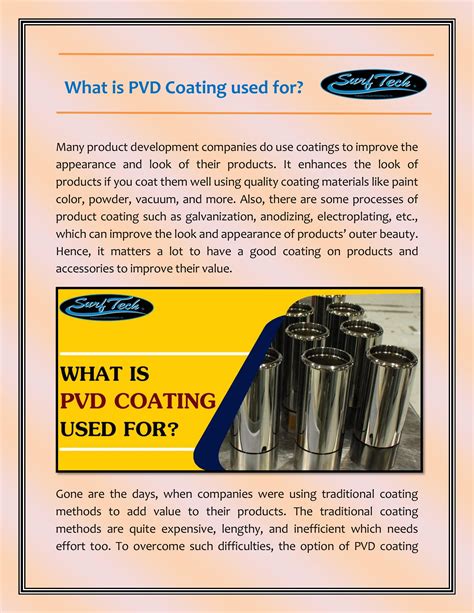 What Is Pvd Coating Used For By Surftechinc Issuu