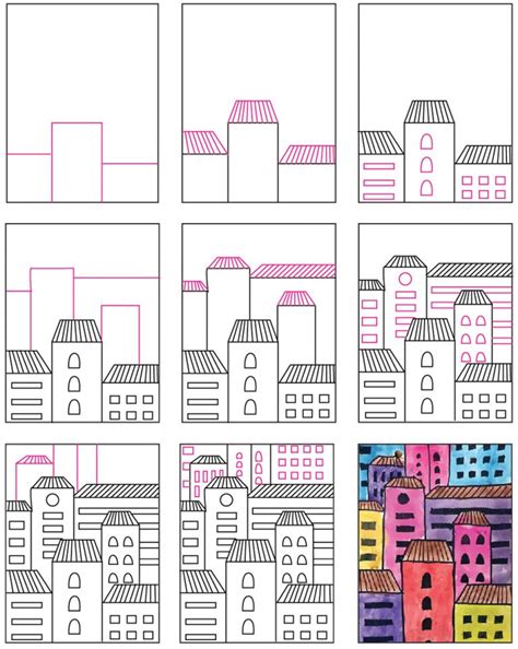 How To Draw Easy Buildings · Art Projects For Kids