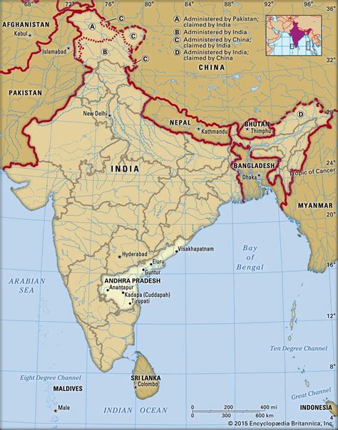 Political Map Of Andhra Pradesh India United States Map