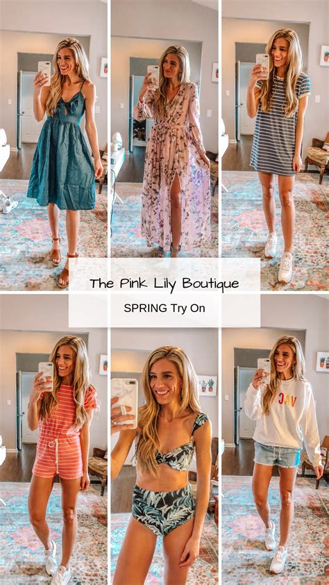 the pink lily boutique spring try on