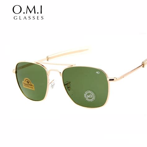 Brand New Army Military Ao Sunglasses Men American Optical Aviator Lens 12k Gold Plated James