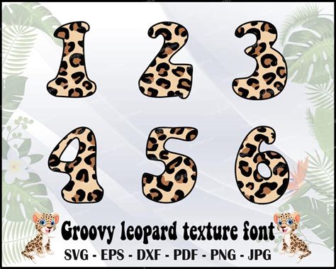 Leopard Texture Font Animal Font Safari Font Leopard Print Font Leopard