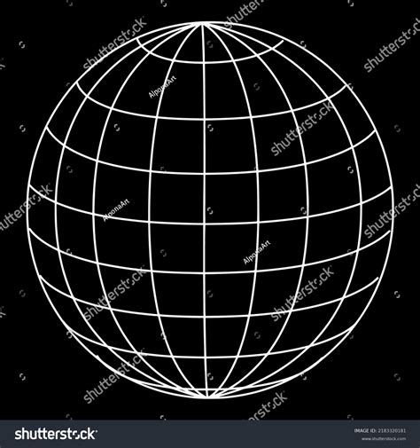 Latitude Navigation Gps Globe Orientation Longitude Stock Vector