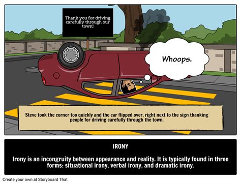 What Is Irony Storyboard By Kristy Littlehale