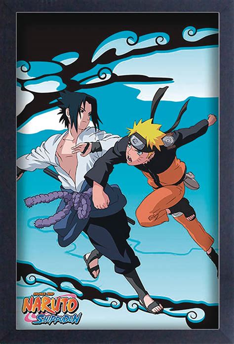 Sep193004 Naruto Shippuden Sasuke Vs Naruto 11x17in Framed Poster