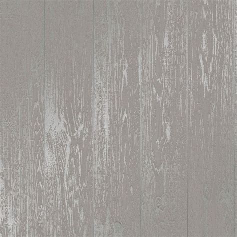Loft Wood Faux Effect Wallpaper Grey White Brown Beige Metallic Love