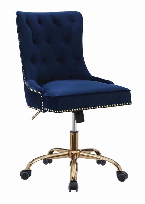 Shop perla pro office chair and other modern and contemporary home and office furniture. HOME OFFICE : CHAIRS - Modern Blue Velvet Office Chair ...