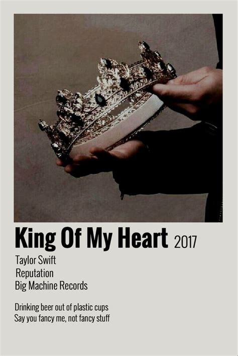King Of My Heart Poster Taylor Swift Discography Taylor Swift Posters Taylor Swift Songs