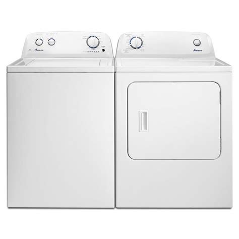 Shop Amana 3 5 Cu Ft Top Load Dual Action Agitator Washer And Gas Dryer