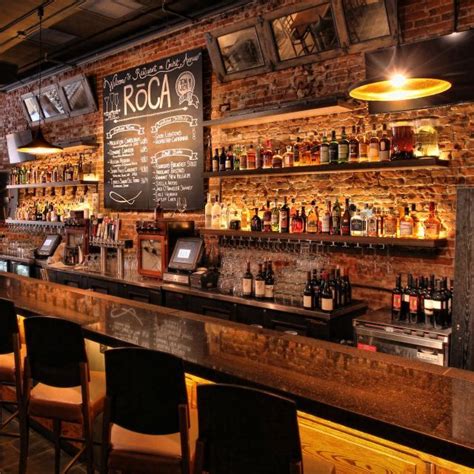 Reclaimed Brick Wall Bar Design Restaurant Bar Interior Design Back