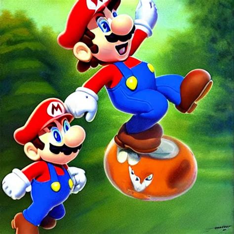 Super Mario Brothers Classic Painting Stable Diffusion Openart