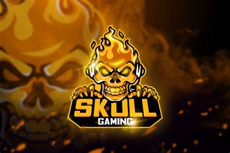 Skull Gaming Mascot Esport Logo