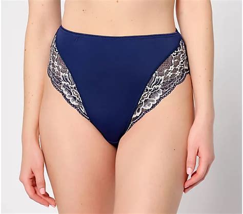 Breezies Luxe Lace Two Tone Hi Cut Briefs Set Of 2