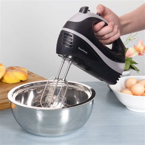 Home Treats Electric Hand Mixer 2 Blade Whisk With 5 Speeds Eject