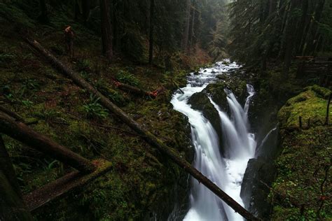 Sol Duc Falls Washington Outdoor Temperate Rainforest Olympic