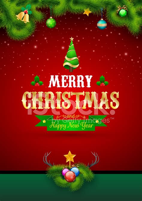 Merry Christmas And Happy New Year Card Stock Photo Royalty Free