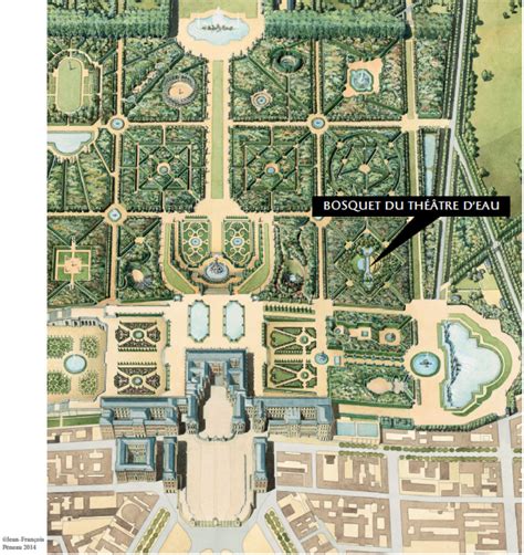 Plan de la ville de versailles, cliquer dessus pour obtenir un plan interactif avec niveaux de zoom. Plan jardin de versailles - chateau u montellier